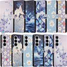 For Samsung A08 A17 A07 A56 A26 A36 A55 A20E Patterned Leather Wallet Case Cover
