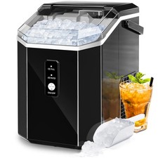 Nugget Ice Maker Countertop, Portable Crushed Ice Maker Machine with Handle, ...