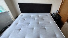 UK 5-ft King-Size Bed Divan Base Headboard with Mattress