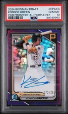 2024 Bowman Chrome Draft Auto Konnor Griffin #CPA-KG Purple 173/250 PSA 10 GEM