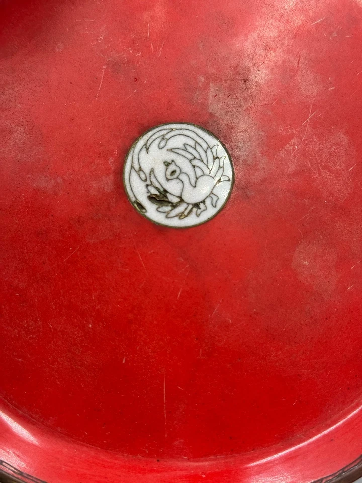 Antigua placa japonesa de latón del siglo XX 6 1/2"" Foto 2 de 4