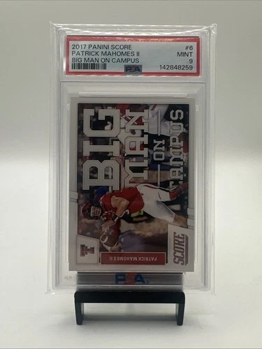 2017 Score Big Man On Campus Patrick Mahomes II #6 (RC) PSA 9