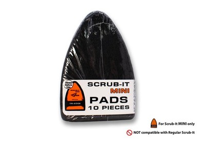 Window Tint Tools, SCRUB-IT MINI REPLACEMENT PADS 10 Pcs Pack BLACK color.