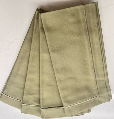 Fieldcrest Classic Napkins Pack Of 4 100% Cotton Dark Sage Green 20 X 20