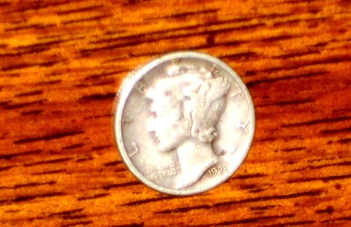 1928-S SILVER MERCURY DIME - GRADES "FINE"