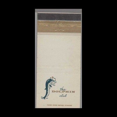 Matchbook Cover  The Dolphin Club Newport Beach, CA