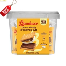 Choco Biscuit S’Mores Kit Individually Wrapped Chocolate Marshmallow 20 Pack - U