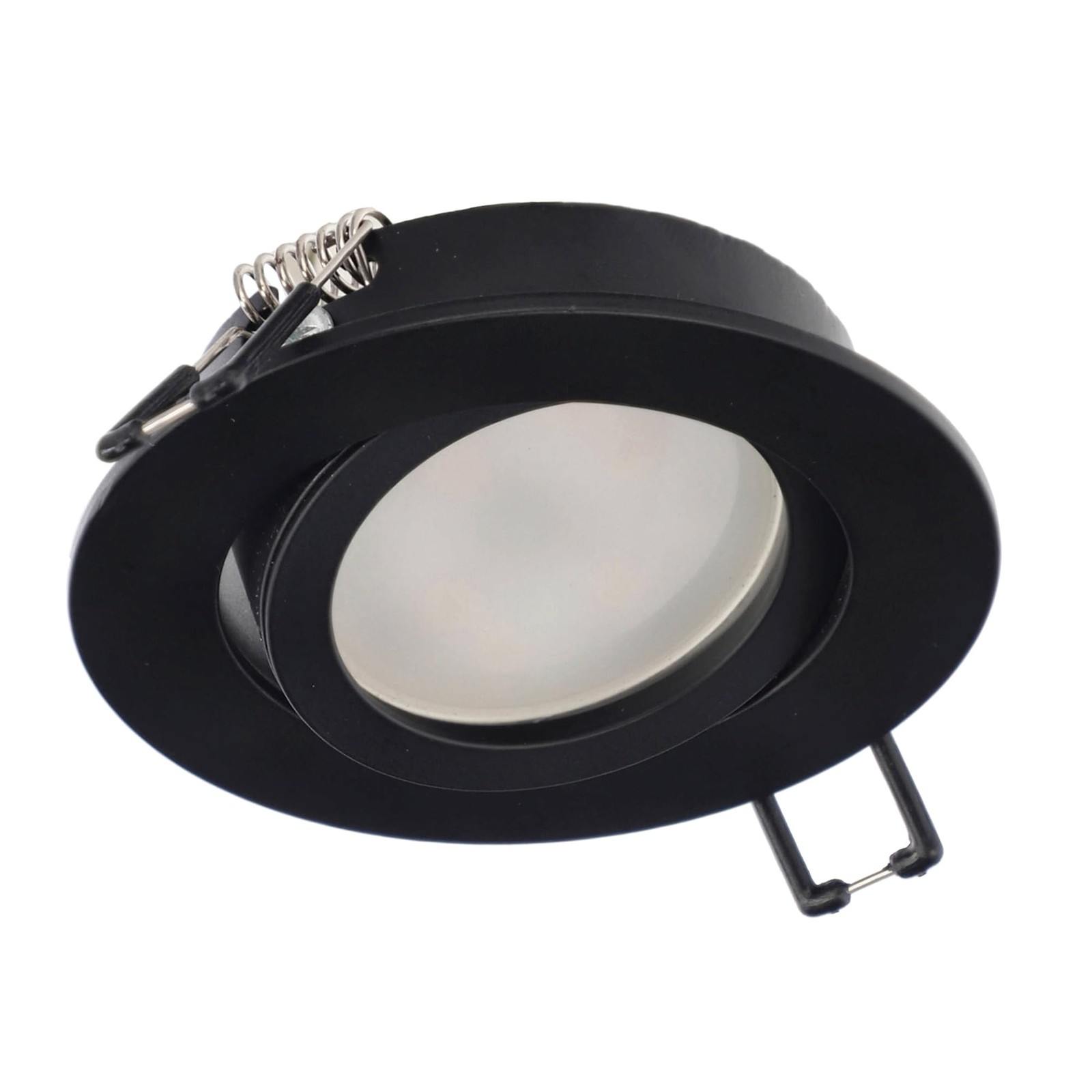 Spot LED encastrable AKTYN noir ideal pour l'ambiance chaleureuse du salon