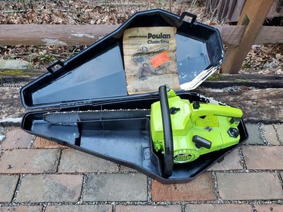Vintage-POULAN-XXV- Counter Vibe-Chain saw -16'' Bar Fires Off Shot Of Premix