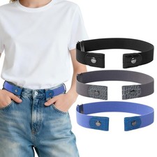 MUKINGBELTS 3 Pieces No Fit for Waist Size 20"-34", 4-black gray deep Blue