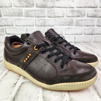 ECCO Street Premiere Men's US 10/10.5 EU 44 Leather Brown Spikeless Golf Shoes