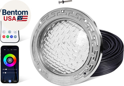 PN01DC LED Inground Pool Lighting System RGBW Color Change 10 Inch 50W, Remote/A