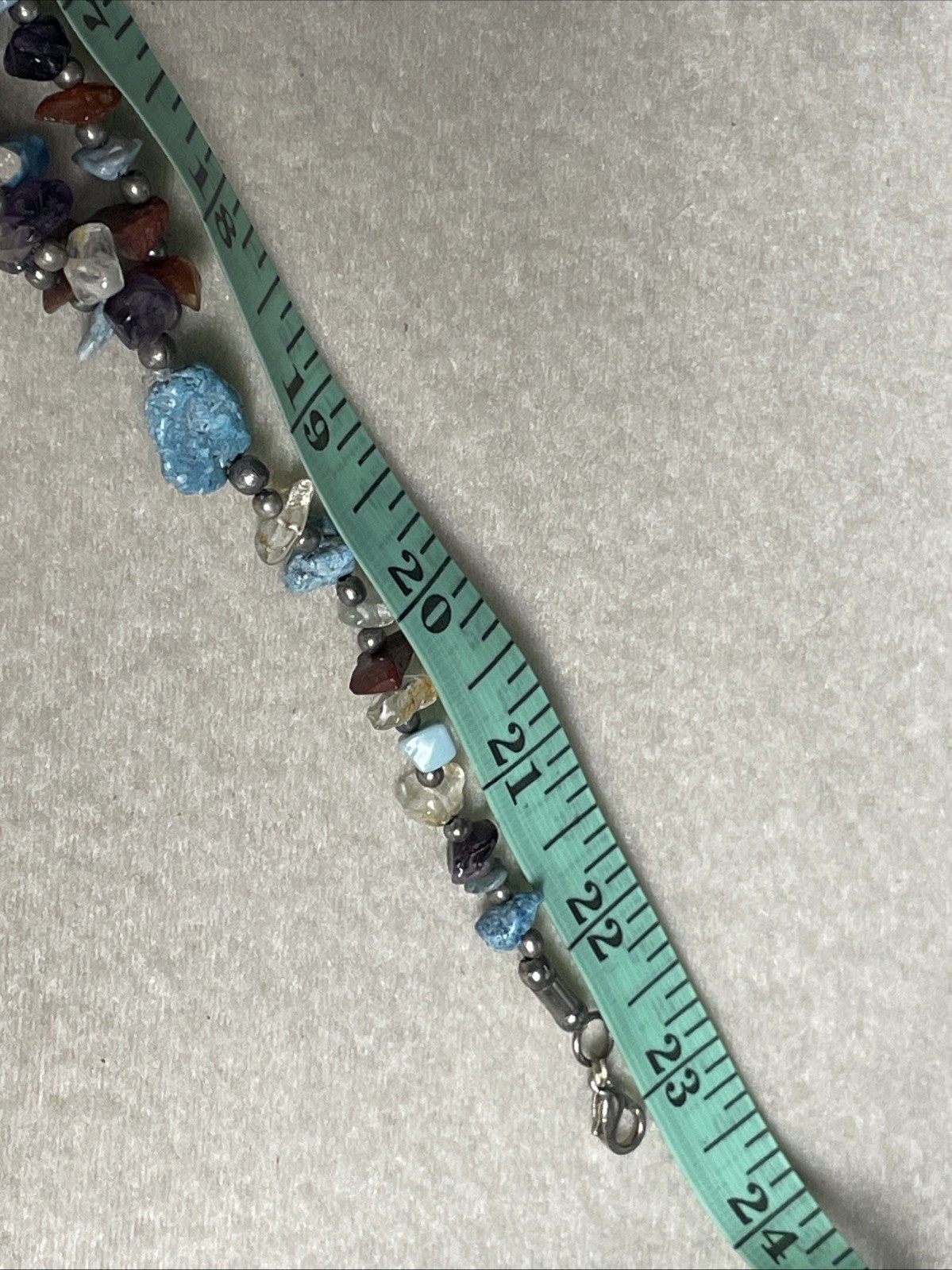 Native American Multi Gemstone Beaded Necklace 6 … - image 3