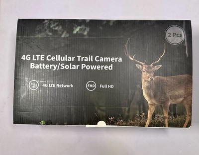 2 Pack - SEHMUA Solar Power 4G LTE Cellular Trail Cameras  Full HD, 2K