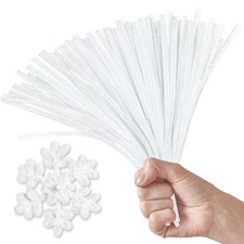 100PCS White Pipe Cleaners,White Pipe Cleaners for Crafts,Pipe Cleaner Craft...