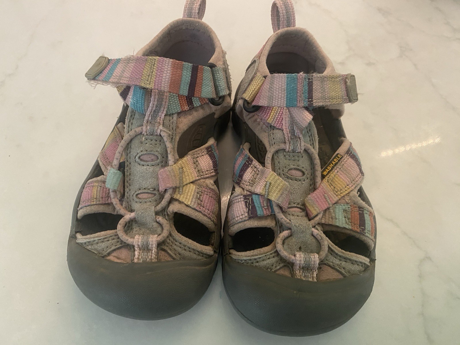 KEEN sandalo acqua outdoor escursionismo bambina taglia 10 rosa righe multicolore