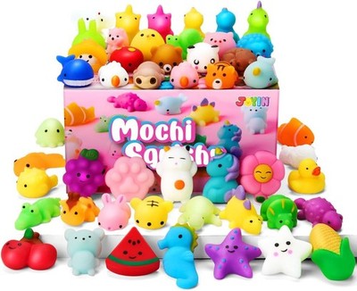 JOYIN Easter Mochi Squishy Toys Set, Random 25 Pack Mini Squishy Mochi, Party