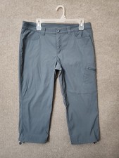 Eddie Bauer Rainier Capri Pants Womens 10 Gray Nylon Stretch Hiking UPF 50 2