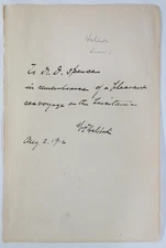 Signed 1912 Letter-Dr. WILLIAM STEWART HALSTED-Surgeon-Doctor-Medicine-LUSITANIA