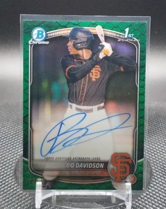 2025 Bowman Chrome Bo Davidson AUTO Green Reptile /99 Giants 1st