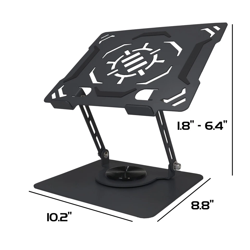 ENHANCE R1 Rotating Laptop Stand with 3 Cable Holders - Laptop Riser for Desk - Image 2 of 4