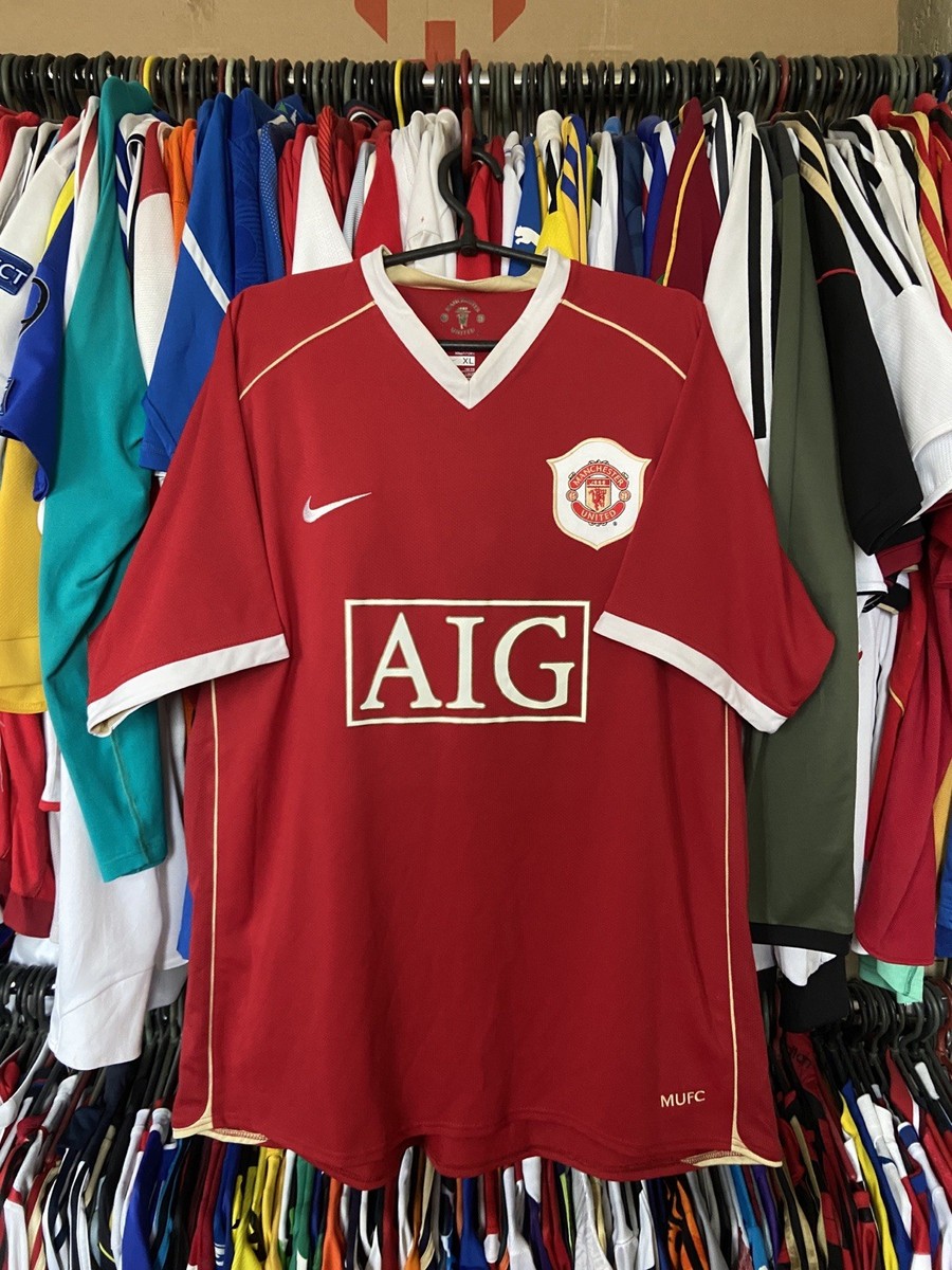 MANCHESTER UNITED 2006 2007 HOME FOOTBALL SHIRT SOCCER JERSEY NIKE
