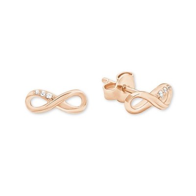 s.Oliver Jewel Women Earrings Rose Gold Silver Zirkonia SO PURE Infinity 2019927