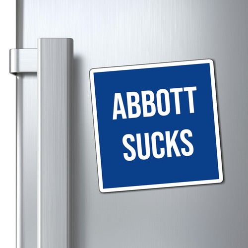 Abbott Sucks Magnet Blue Anti-Abbott Magnet Bumper Sticker - Picture 7 of 7