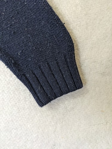 Nautica Men Henley Sweater Navy Blue Mock Neck Buttons Long Sleeve- XL - Picture 7 of 8