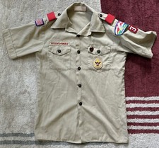 Boy Scout now Scouts BSA Uniform Shirt Size Youth Large Patches Pin