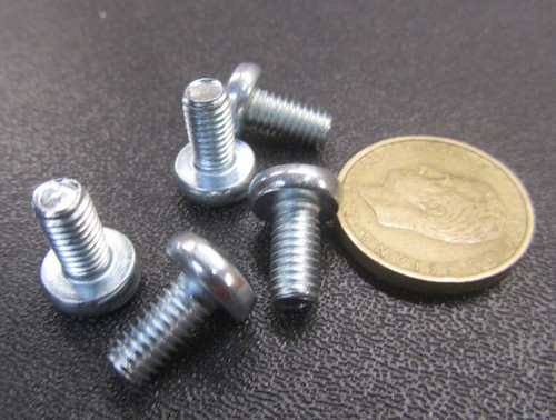 Pan Head Machine Screw Zinc Steel, Phillips, M6 x 1.0 x 12 mm Length, 100 Pcs - Picture 5 of 12