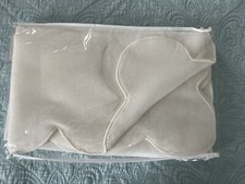 Quiltex Quality Products Baby Blanket Ivory w/ Scalloped Edge NIP 42"x34"