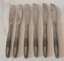 Stylecraft Rose Satin Handle Knife Set, Japan SYF2 T&N, 12 pieces