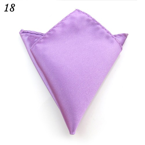 Men's Solid Handkerchief Silk Pocket Square Hanky Buiness Party Paisley Hankies - Picture 29 of 40
