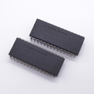 2 Pièces FRAM NVRAM Ramtron FM1608-120-P - Mémoire Non Volatile 64 Bits, Format DIP28 (occasion Testée)