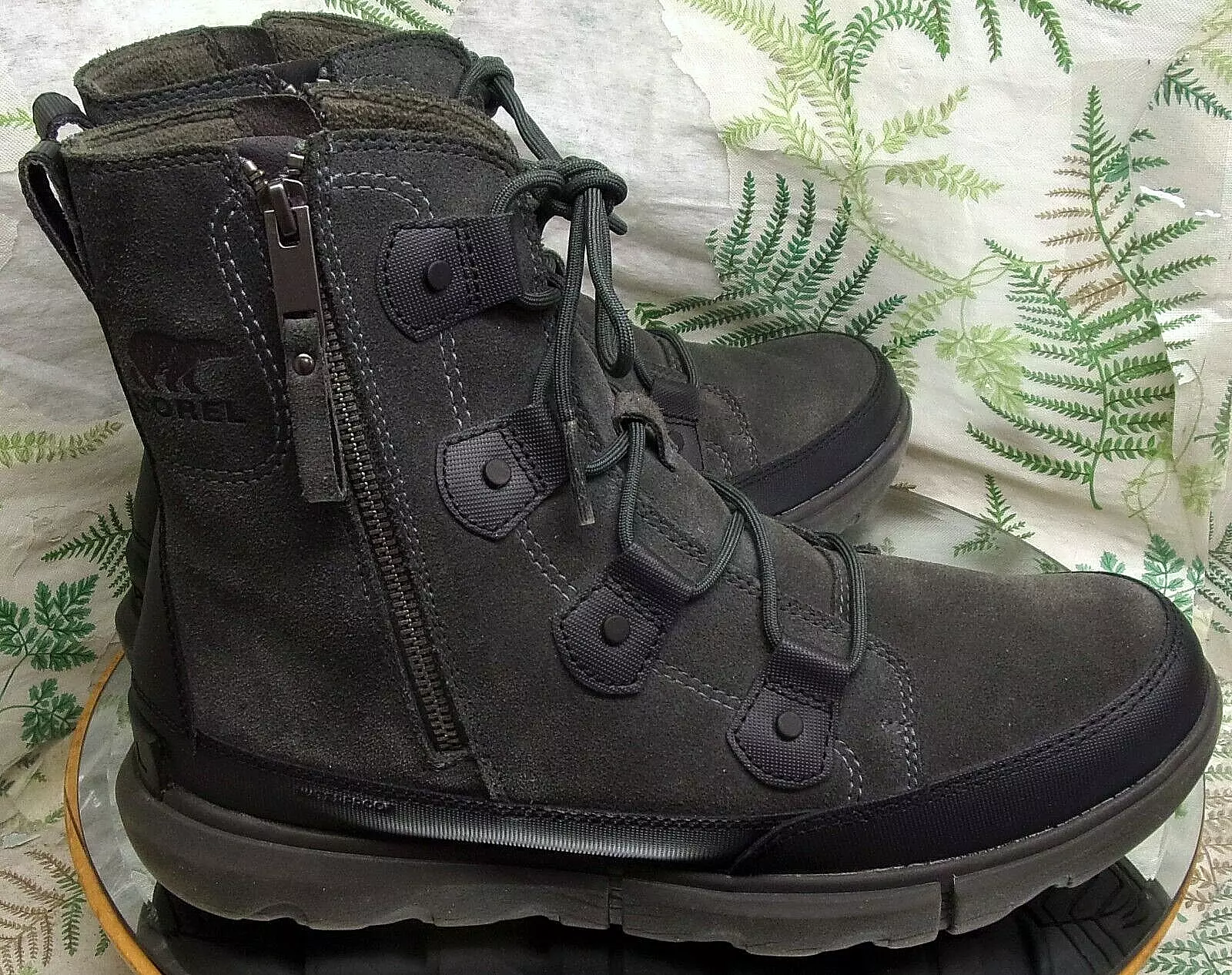 sorel explorer leather waterproof dual zip winter boots
