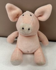 Edredón de bebé suave rosa cerdo ramo de corral pequeño Jellycat juguete con sonido Oink