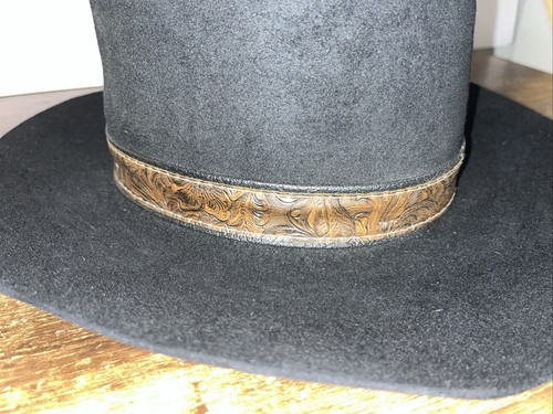 Vintage Stetson Beaver Revenger Black Hat Size 6 7/8 Needs Work On The Band - Picture 4 of 12