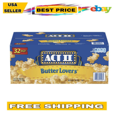 ACT II Butter Lovers Popcorn - Microwave, 32-Pack, 2.75 oz.