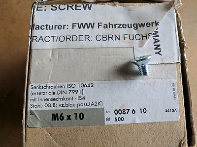 APPROX 500 M6 X 10 SCREWS ALLEN KEY HEADS | eBay
