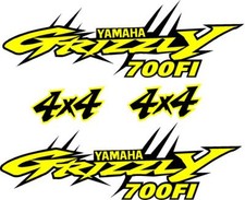 Yamaha Grizzly 4x4 700 Edition ATV Tank Decal Sticker kit Custom Yellow
