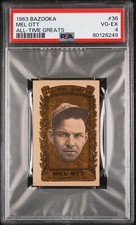 1963 Bazooka All-Time Greats Mel Ott #36 All-Time Greats PSA 4