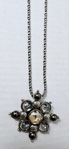 BRIGHTON Serena Necklace/Brooch Faceted Champagne/Bronze Stones - Picture 9 of 9