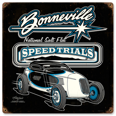 Solo Speed Shop Bonneville Salt Flat Speed Trails Retro Sign Blechschild Schild