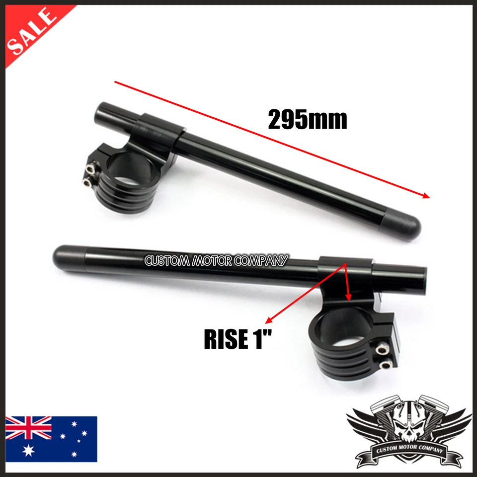 2X Clip On Riser Negro Manillar Ducati Supersport 750 1000 SS 50mm Tubo Horquilla Foto 4 de 4