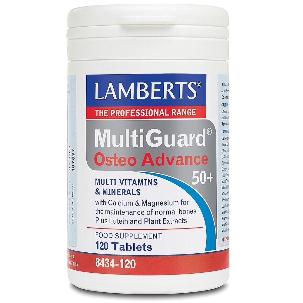 Lamberts MultiGuard Osteo Advanced for Age 50+ 120 Tablets for Overall Wellbeing