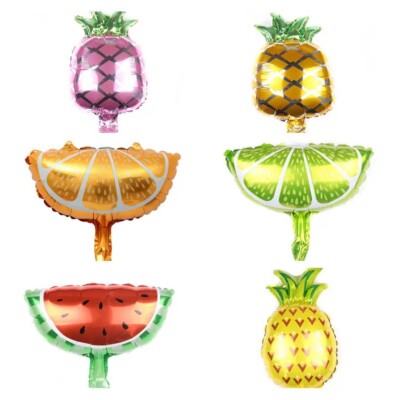 Mini Obstfolie Ballons Orange, Zitrone, Wassermelone Sommer Party Dekoration UK