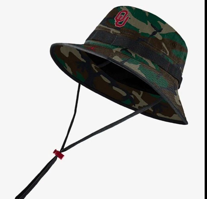 Nike Air Jordan Oklahoma Sooners Sideline Camouflage Bucket Hat S
