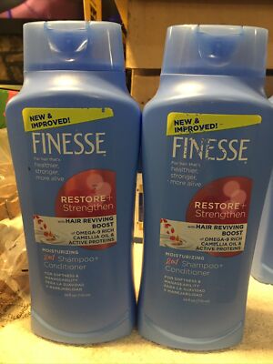 Finesse (2) Restore Strengthen Moisturizing 2 In 1 Shampoo + Conditioner 24oz Ea