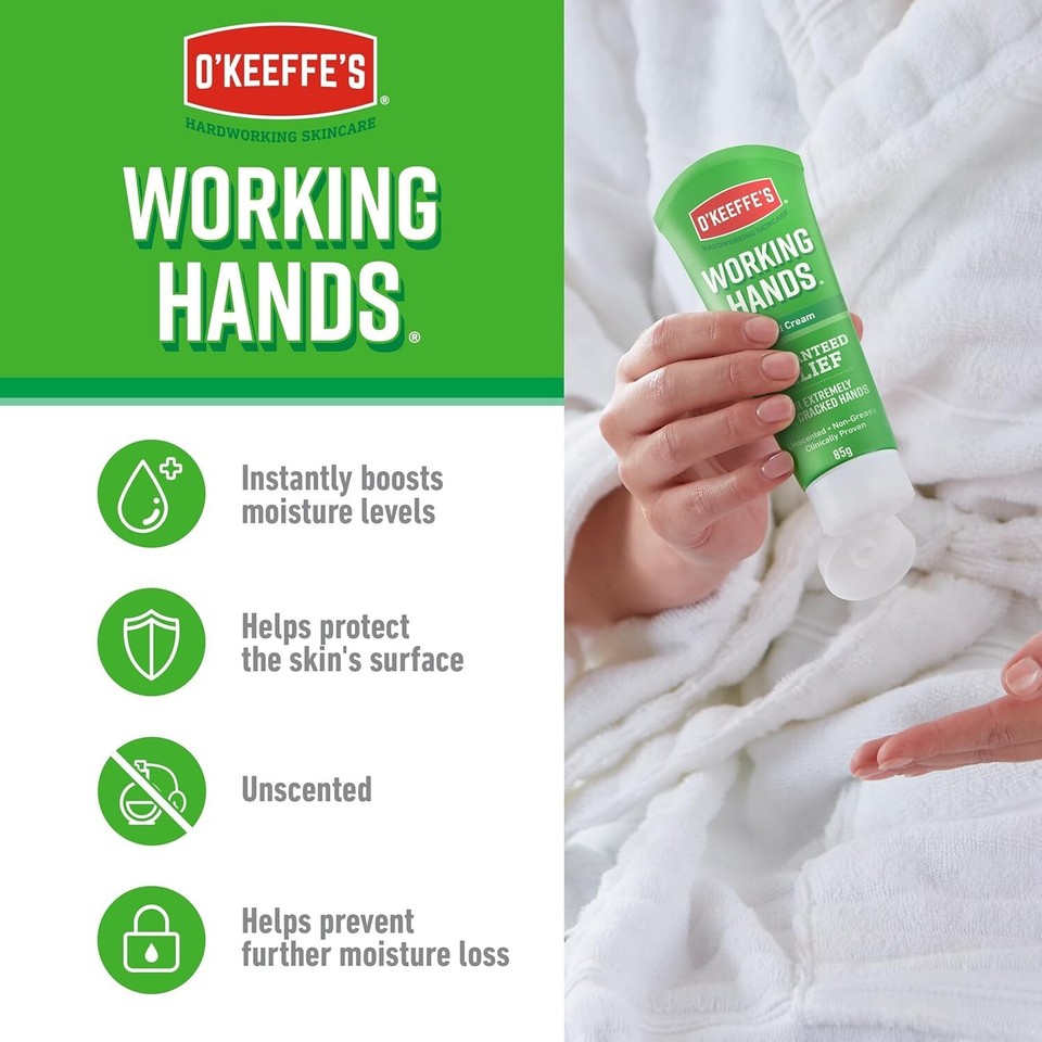 O'Keeffe's Working Hands Healthy Feet Lip Repair Dry Cracked Skin Cream ...